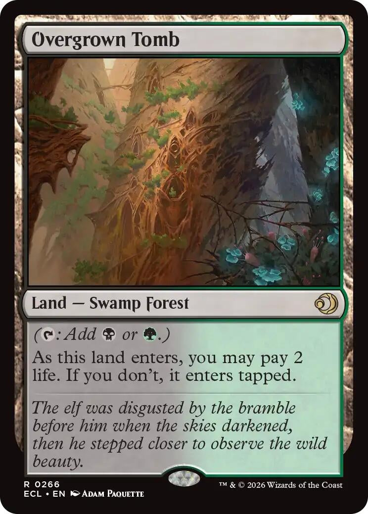 Image for Overgrown Tomb (266) (Foil) (Lorwyn Eclipsed) - Magic: The Gathering