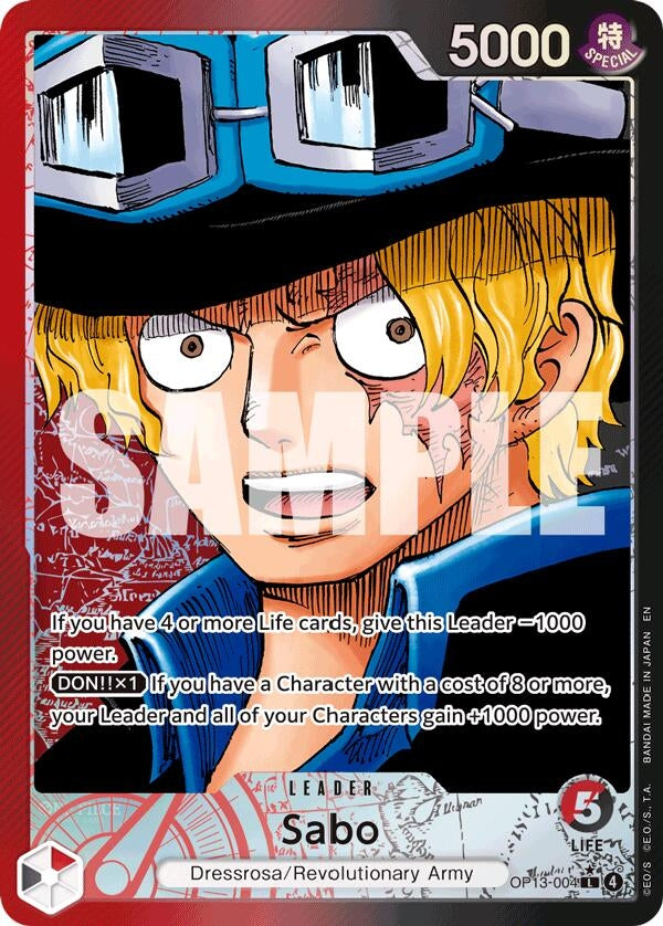 Image for Sabo (004) (Alternate Art) (OP13-004) (Foil) (Carrying On His Will) - One Piece Card Game