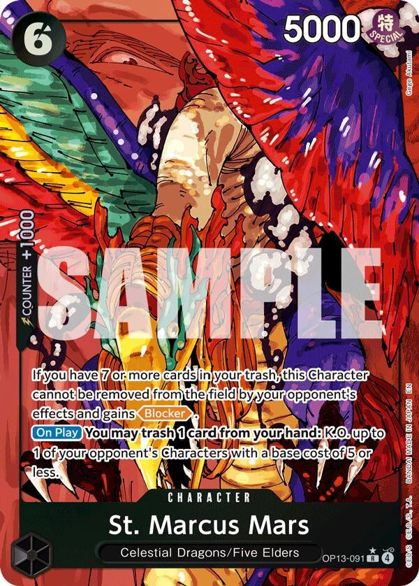 Image for St. Marcus Mars (Alternate Art) (OP13-091) (Foil) (Carrying On His Will) - One Piece Card Game