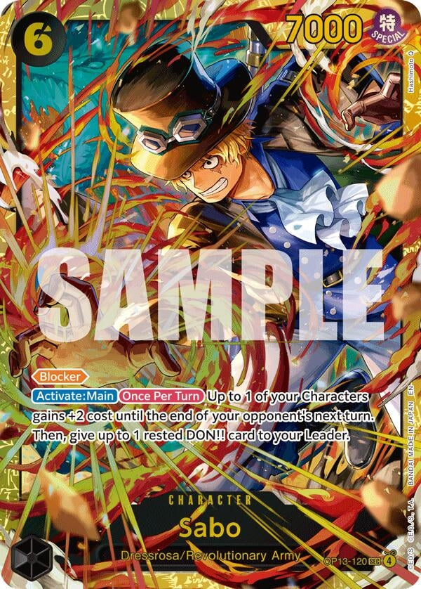 Image for Sabo (120) (OP13-120) (Foil) (Carrying On His Will) - One Piece Card Game