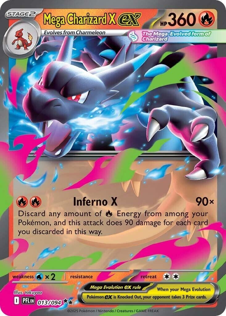 Image for Mega Charizard X ex (013/094) (ME02: Phantasmal Flames) - Pokemon
