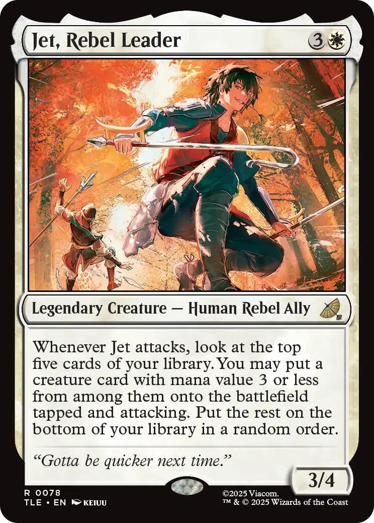 Image for Jet, Rebel Leader (78) (Foil) (Avatar: The Last Airbender: Eternal-Legal) - Magic: The Gathering