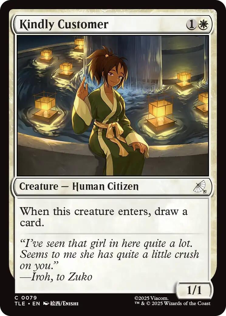 Image for Kindly Customer (79) (Foil) (Avatar: The Last Airbender: Eternal-Legal) - Magic: The Gathering
