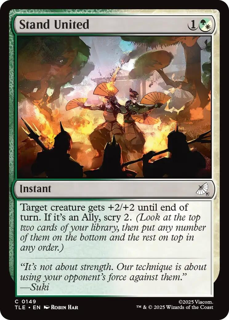 Image for Stand United (149) (Foil) (Avatar: The Last Airbender: Eternal-Legal) - Magic: The Gathering