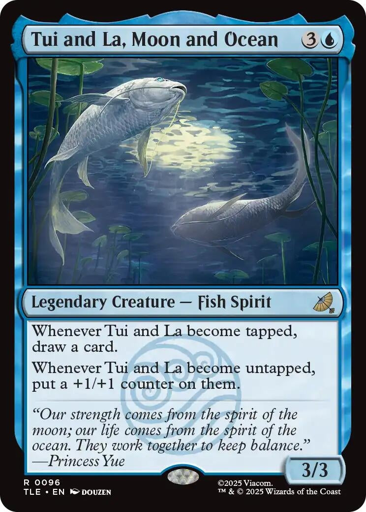 Image for Tui and La, Moon and Ocean (96) (Foil) (Avatar: The Last Airbender: Eternal-Legal) - Magic: The Gathering