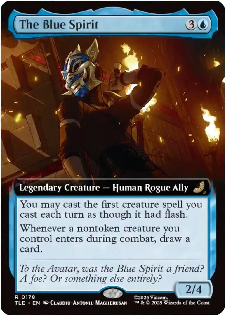 Image for The Blue Spirit (Extended Art) (178) (Foil) (Avatar: The Last Airbender: Eternal-Legal) - Magic: The Gathering