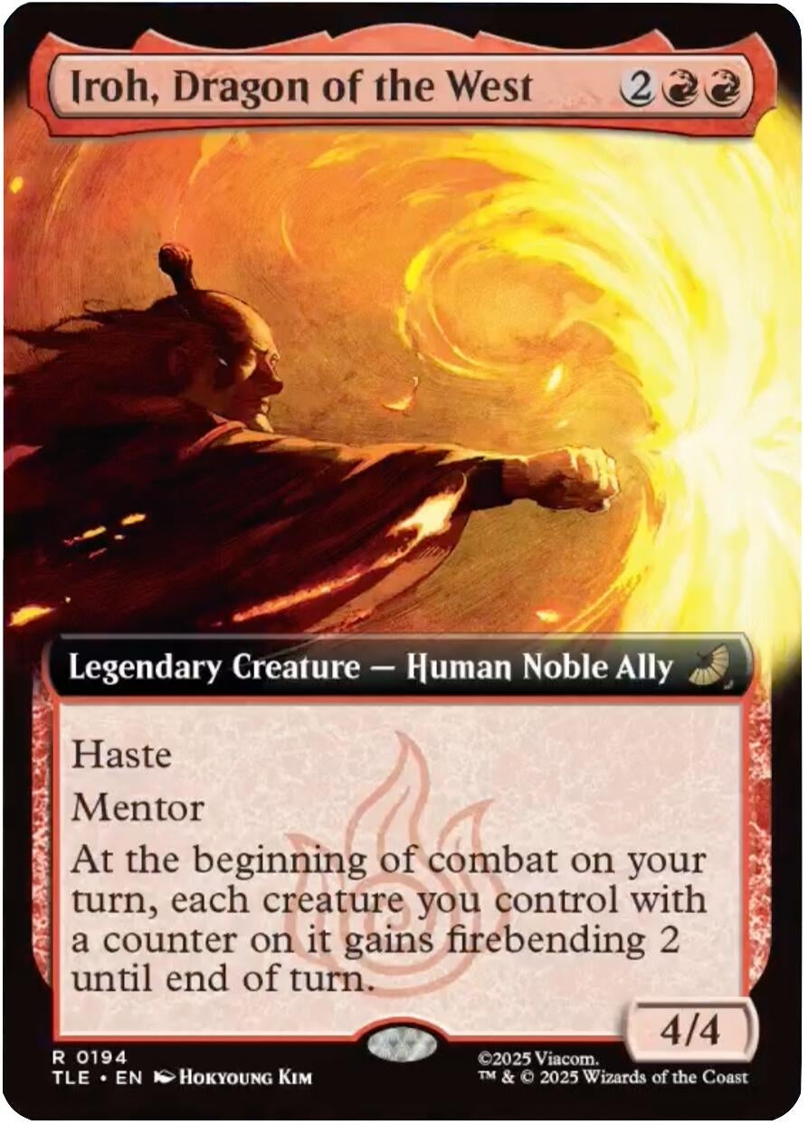 Image for Iroh, Dragon of the West (Extended Art) (194) (Foil) (Avatar: The Last Airbender: Eternal-Legal) - Magic: The Gathering