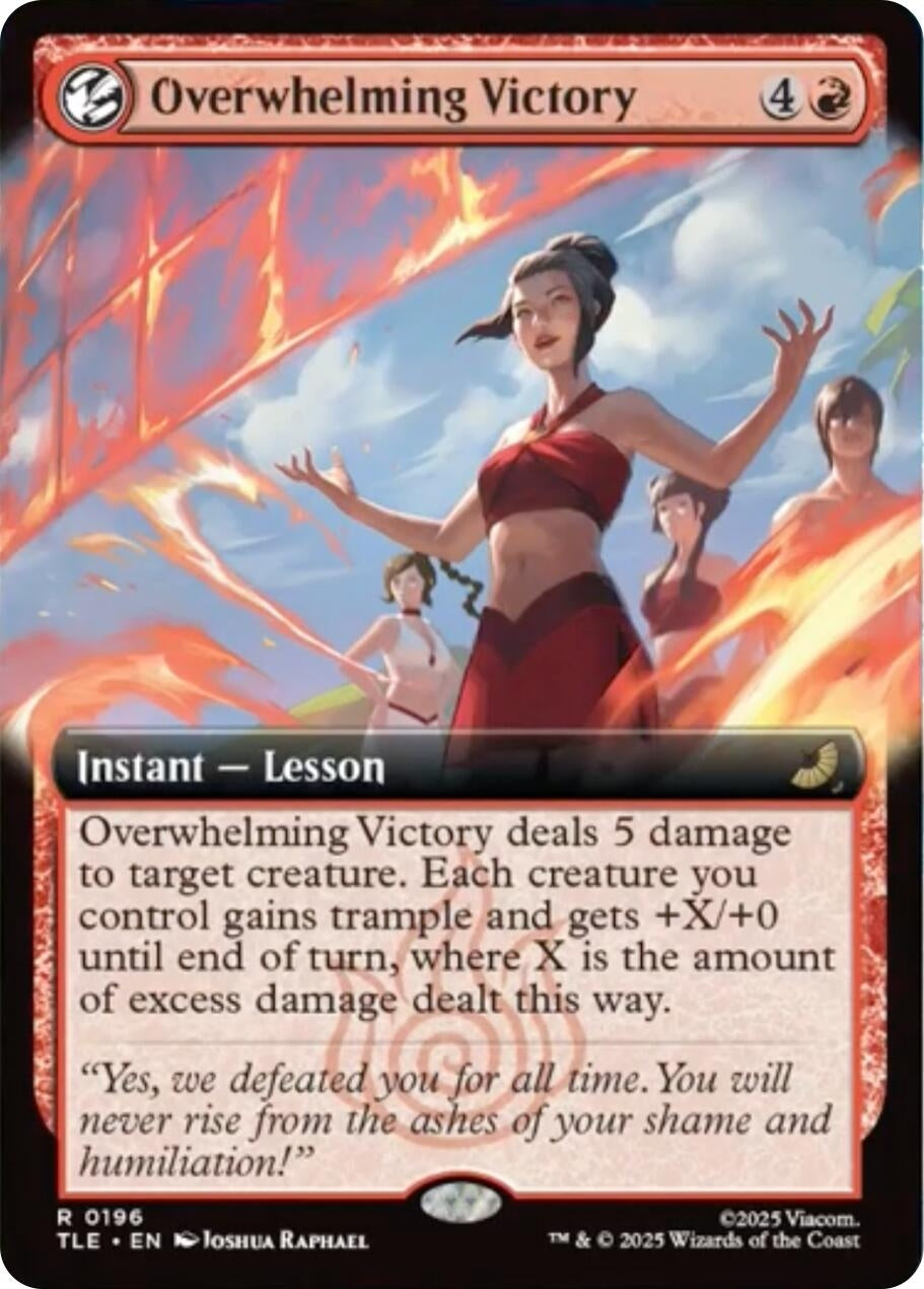 Image for Overwhelming Victory (Extended Art) (196) (Foil) (Avatar: The Last Airbender: Eternal-Legal) - Magic: The Gathering