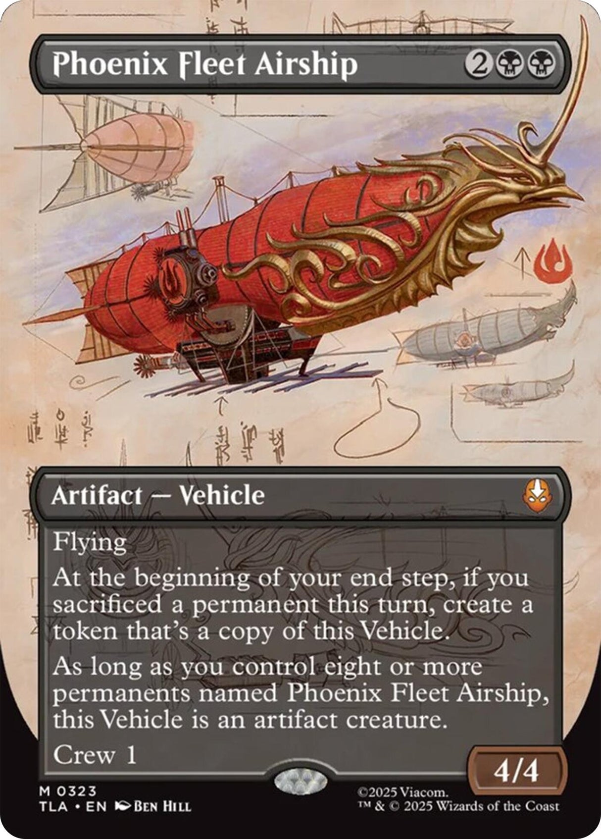 Image for Phoenix Fleet Airship (Borderless) (323) (Foil) (Avatar: The Last Airbender) - Magic: The Gathering