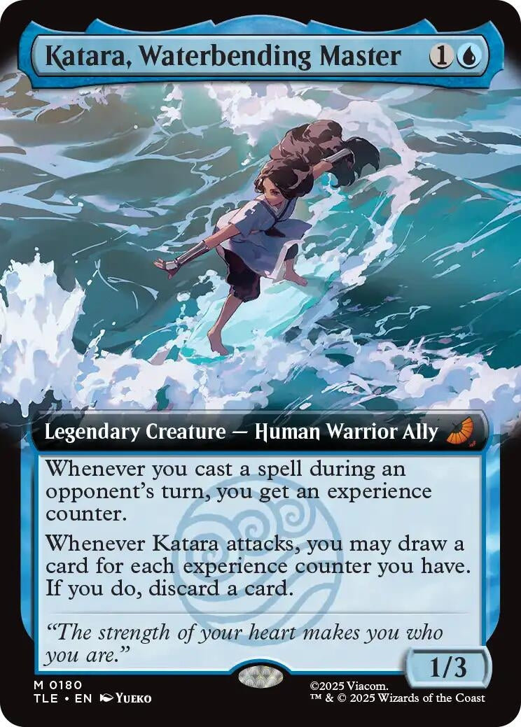Image for Katara, Waterbending Master (Extended Art) (180) (Avatar: The Last Airbender: Eternal-Legal) - Magic: The Gathering