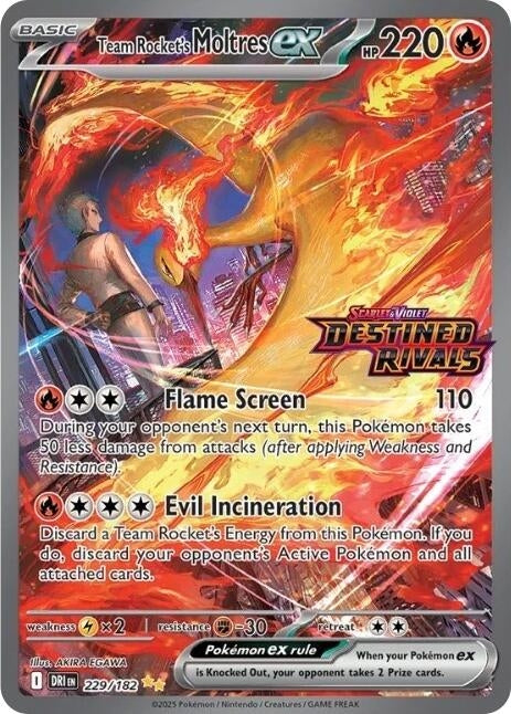 Team Rocket's Moltres ex - 229/182 (Destined Rivals Stamp) (229/182) (Holofoil) (Miscellaneous Cards & Products)