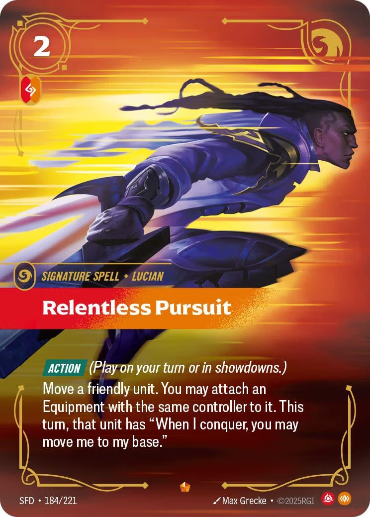 Image for Relentless Pursuit (184/221) (Foil) (Spiritforged) - Riftbound: League of Legends Trading Card Game