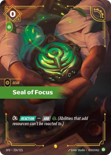 Image for Seal of Focus (Overnumbered) (226/221) (Foil) (Spiritforged) - Riftbound: League of Legends Trading Card Game