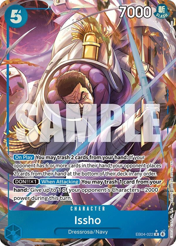 Image for Issho - EB04-022 (Alternate Art) (EB04-022) (Foil) (The Azure Sea's Seven) - One Piece Card Game