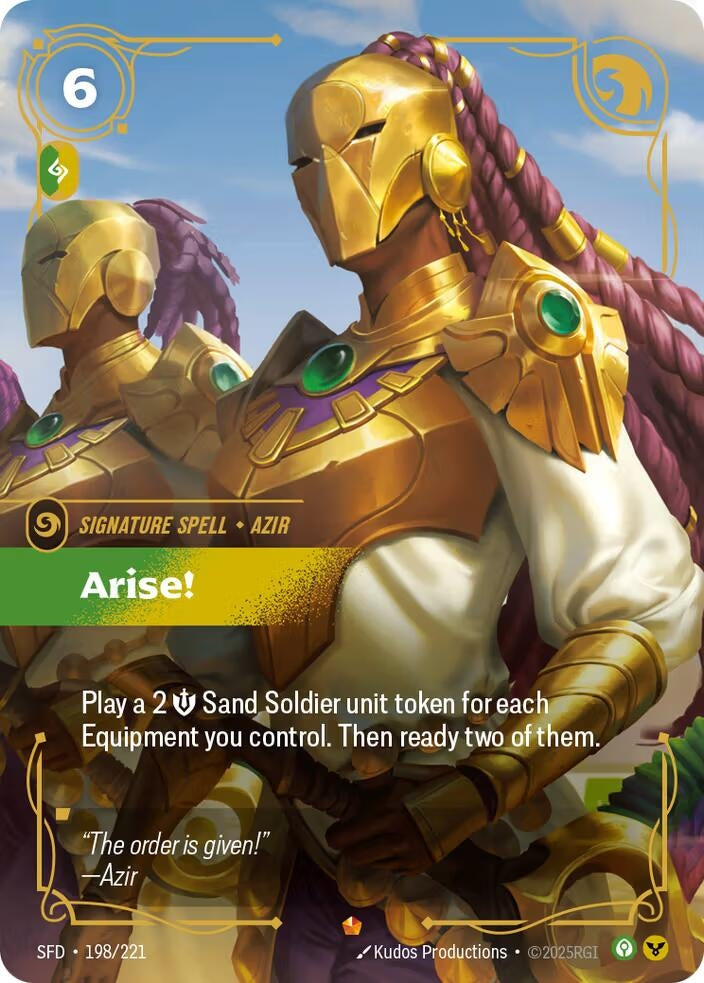 Image for Arise! (198/221) (Foil) (Spiritforged) - Riftbound: League of Legends Trading Card Game