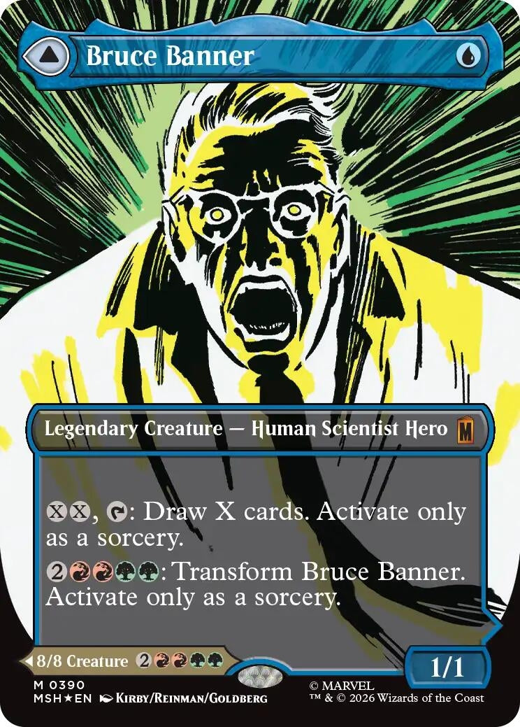 Image for Bruce Banner (Borderless) (390) (Foil) (Marvel Super Heroes) - Magic: The Gathering
