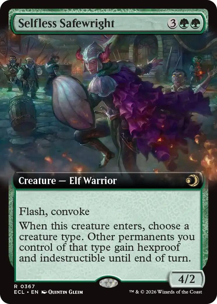 Image for Selfless Safewright (Extended Art) (367) (Foil) (Lorwyn Eclipsed) - Magic: The Gathering