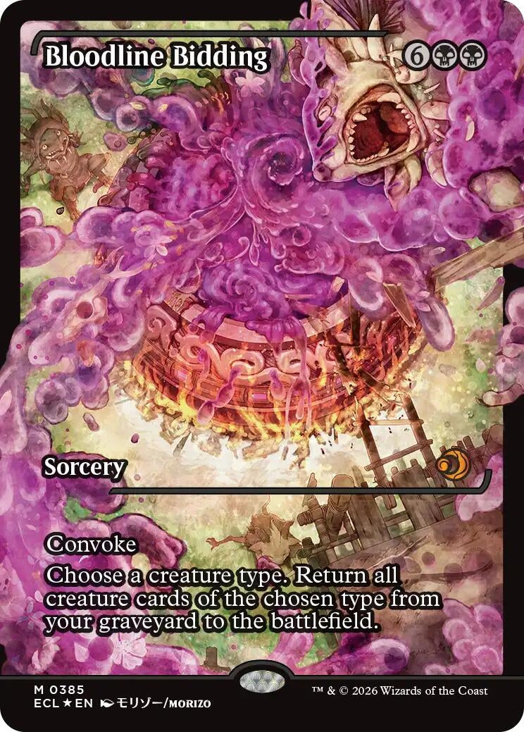Image for Bloodline Bidding (Showcase) (385) (Foil) (Lorwyn Eclipsed) - Magic: The Gathering