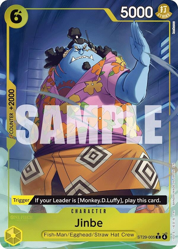 Image for Jinbe (Full Art) (ST29-005) (Foil) (Starter Deck 29: Egghead) - One Piece Card Game