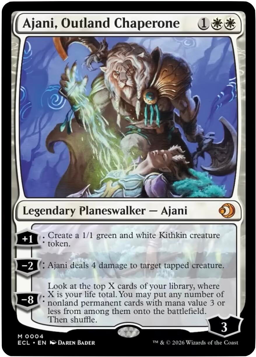 Image for Ajani, Outland Chaperone (4) (Foil) (Lorwyn Eclipsed) - Magic: The Gathering