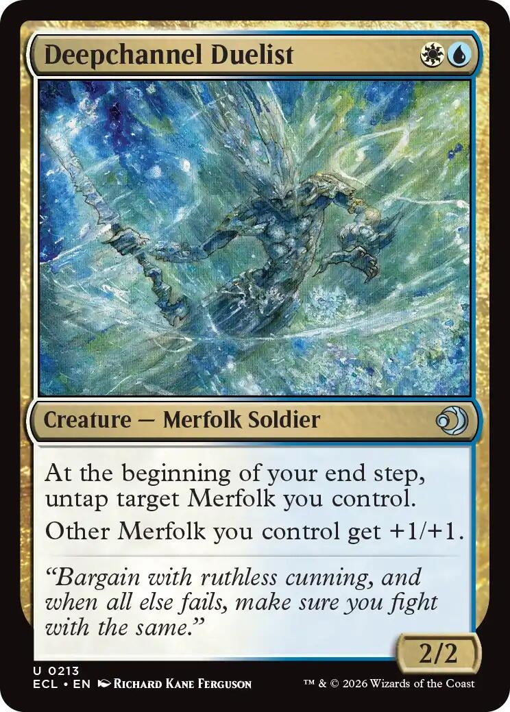 Image for Deepchannel Duelist (213) (Foil) (Lorwyn Eclipsed) - Magic: The Gathering