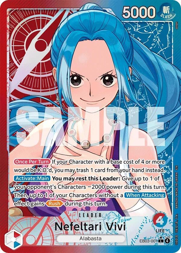 Image for Nefeltari Vivi (001) (Alternate Art) (EB03-001) (Foil) (Extra Booster: One Piece Heroines Edition) - One Piece Card Game