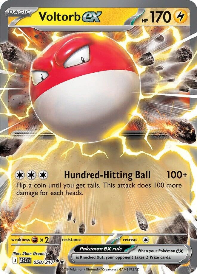 Image for Voltorb ex (058/217) (Holofoil) (ME: Ascended Heroes) - Pokemon