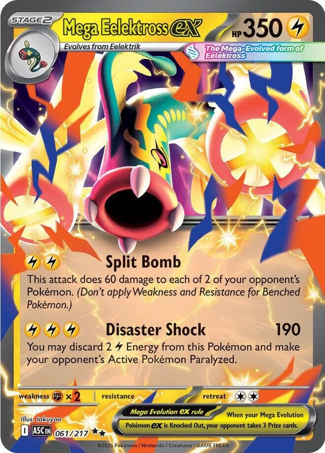Mega Eelektross ex (061/217) (Holofoil) (ME: Ascended Heroes)