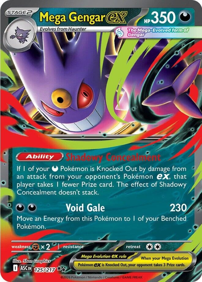 Mega Gengar ex (125/217) (Holofoil) (ME: Ascended Heroes)