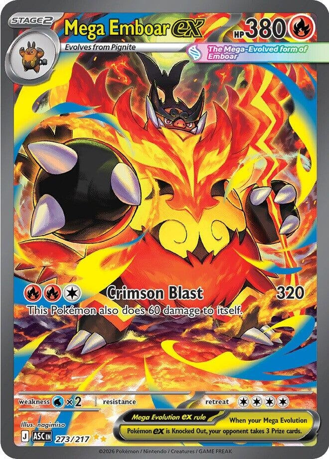 Image for Mega Emboar ex (273/217) (Holofoil) (ME: Ascended Heroes) - Pokemon
