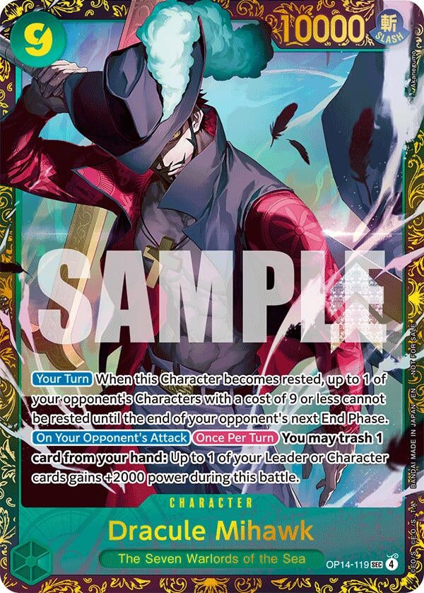 Image for Dracule Mihawk - (CS 26-27 Regionals Season 1) (OP14-119) (Foil) (One Piece Promotion Cards) (OP-PR) - One Piece Card Game