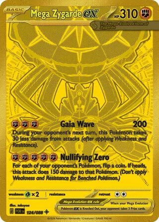 Mega Zygarde ex (124/088) (Holofoil) (ME03: Perfect Order)