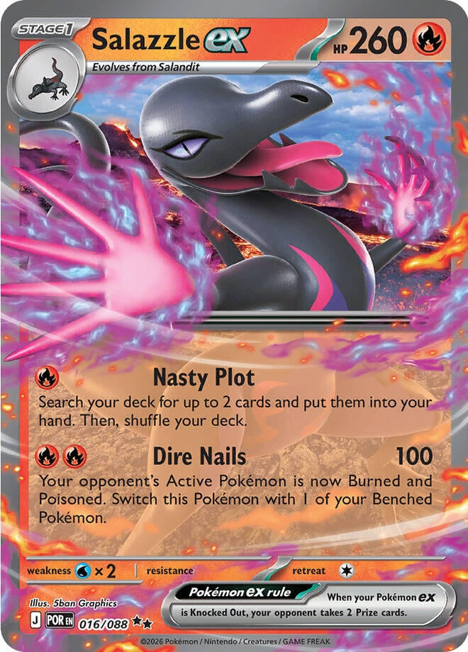 Salazzle ex (016/088) (Holofoil) (ME03: Perfect Order)