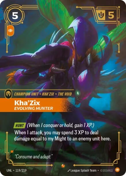 Kha'Zix - Evolving Hunter (119/219) (Foil) (Unleashed)