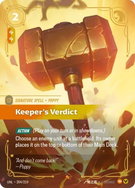 Keeper's Verdict (204/219) (Foil) (Unleashed)
