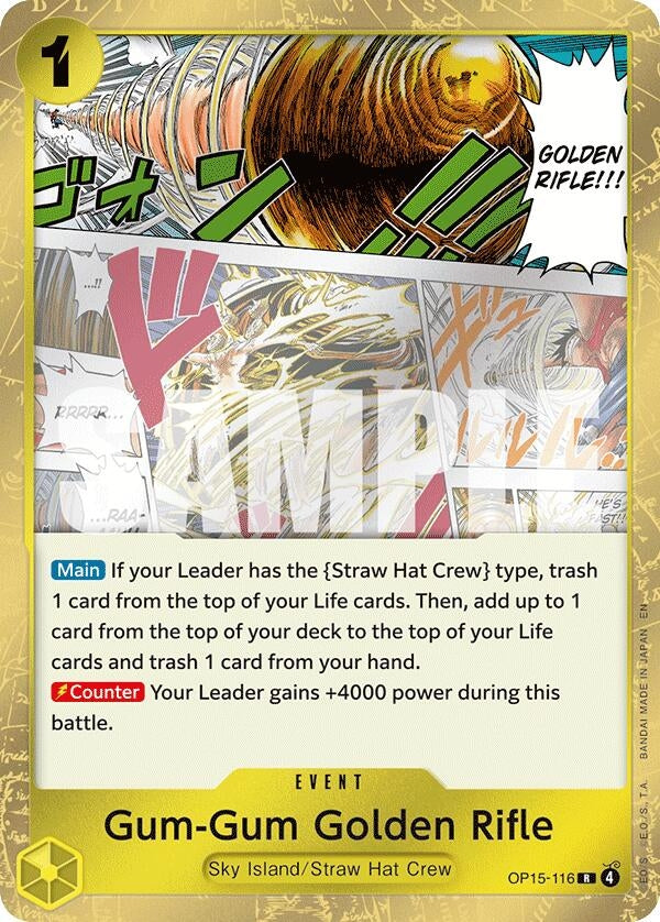 Image for Gum-Gum Golden Rifle (OP15-116) (Foil) (Adventure on Kami's Island) - One Piece Card Game