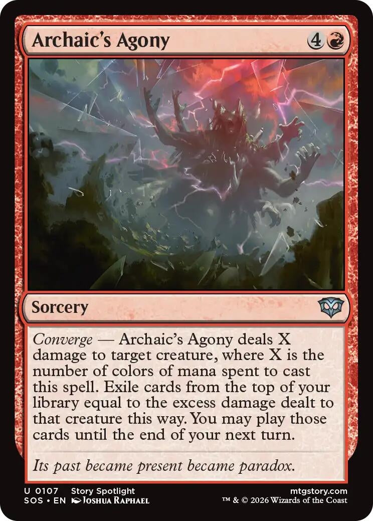 Image for Archaic's Agony (107) (Foil) (Secrets of Strixhaven) - Magic: The Gathering