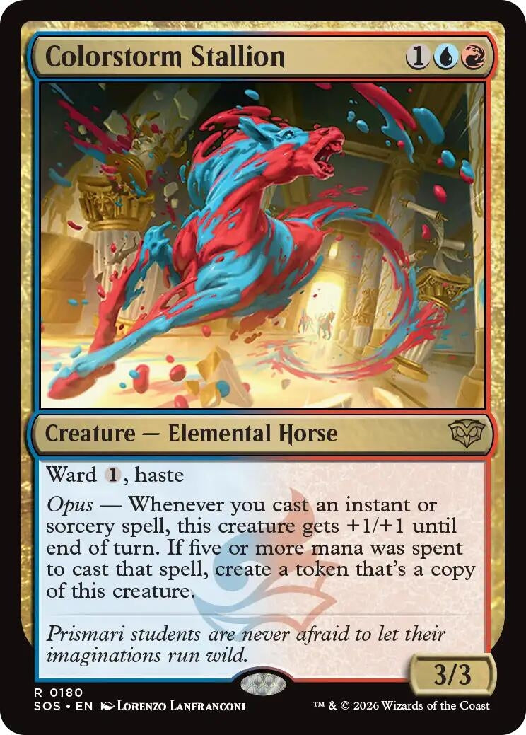 Image for Colorstorm Stallion (180) (Foil) (Secrets of Strixhaven) - Magic: The Gathering