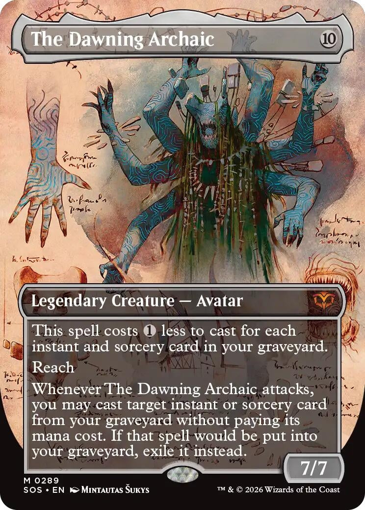 Image for The Dawning Archaic (Borderless) (289) (Foil) (Secrets of Strixhaven) - Magic: The Gathering