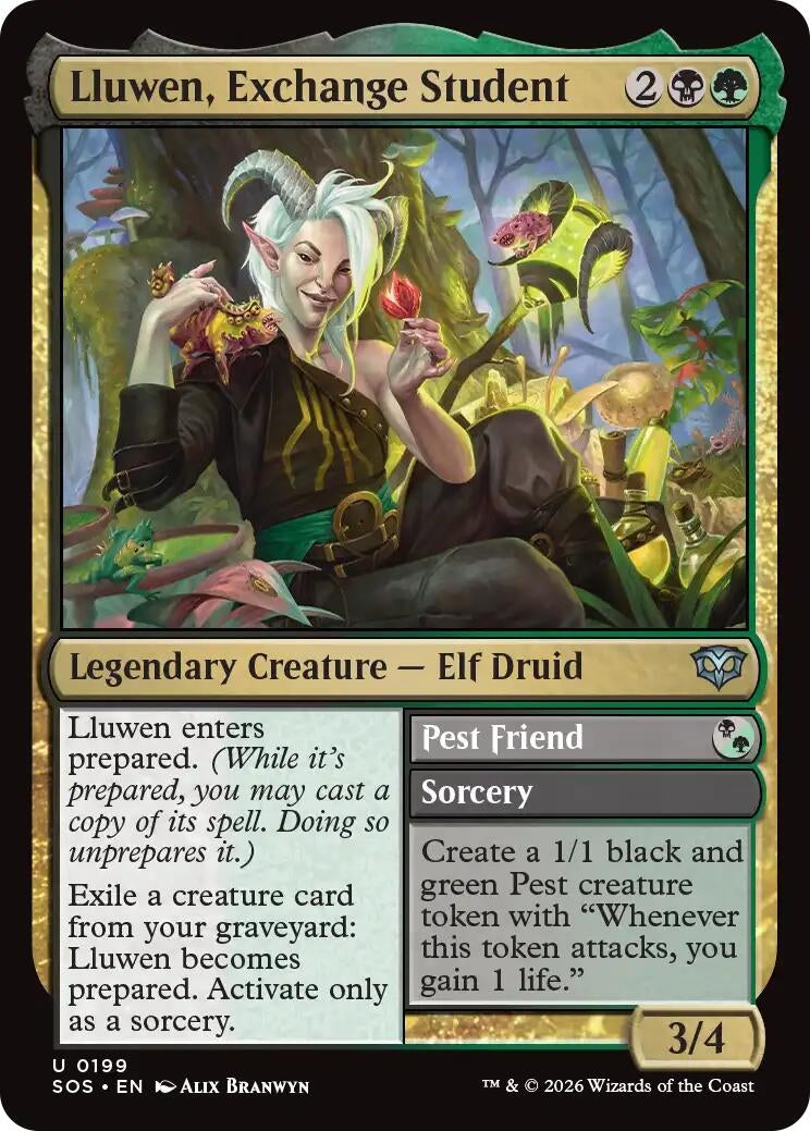 Image for Lluwen, Exchange Student (199) (Foil) (Secrets of Strixhaven) - Magic: The Gathering