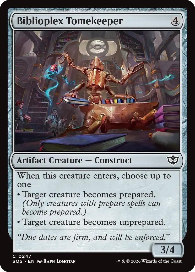 Image for Biblioplex Tomekeeper (247) (Foil) (Secrets of Strixhaven) - Magic: The Gathering