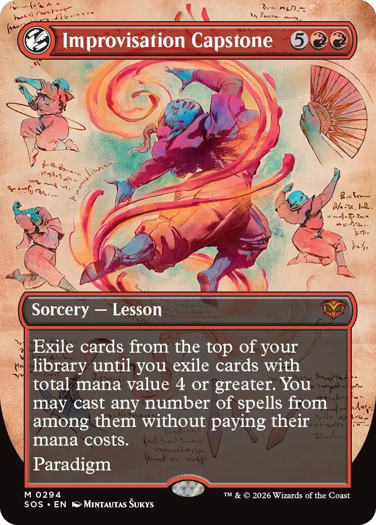 Image for Improvisation Capstone (Borderless) (294) (Foil) (Secrets of Strixhaven) - Magic: The Gathering