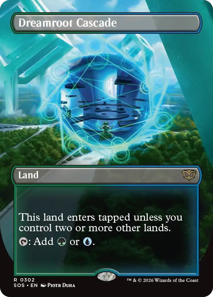 Image for Dreamroot Cascade (Borderless) (302) (Foil) (Secrets of Strixhaven) - Magic: The Gathering