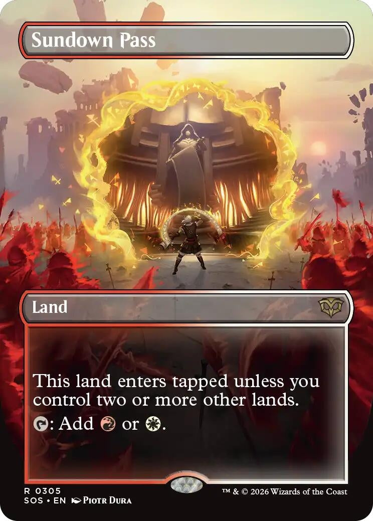Image for Sundown Pass (Borderless) (305) (Secrets of Strixhaven) - Magic: The Gathering