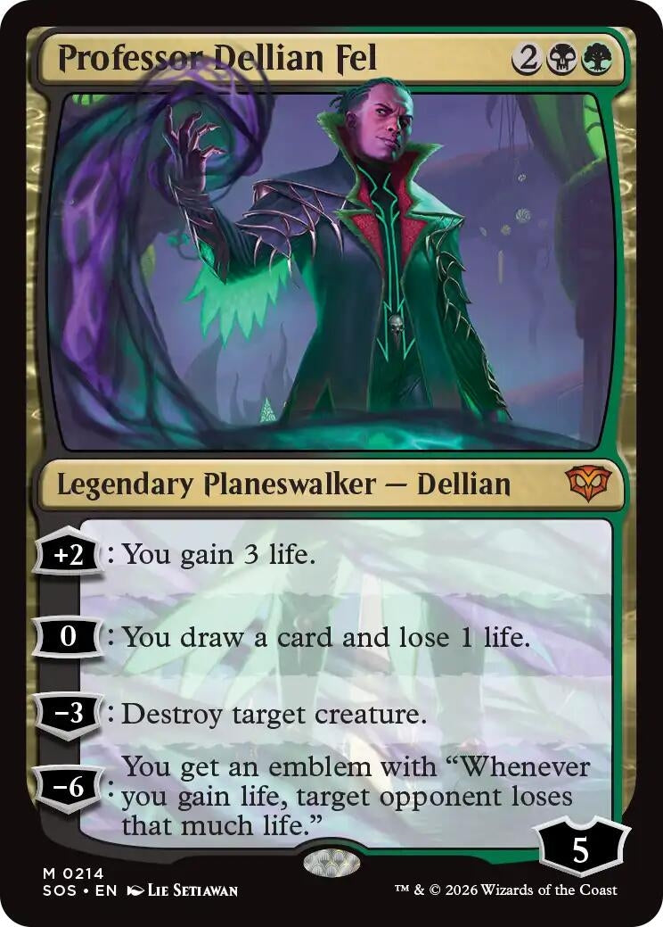 Image for Professor Dellian Fel (214) (Foil) (Secrets of Strixhaven) - Magic: The Gathering