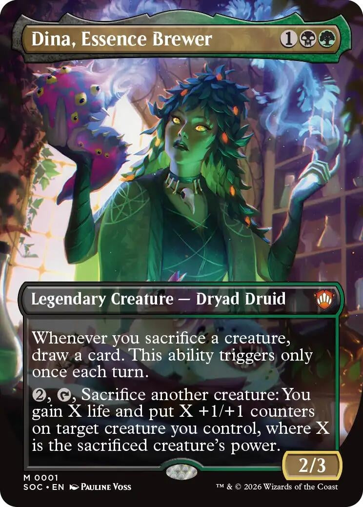 Image for Dina, Essence Brewer (Borderless) (1) (Commander: Secrets of Strixhaven) - Magic: The Gathering