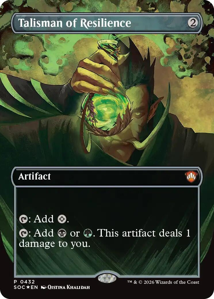 Image for Talisman of Resilience (Borderless) (432) (Foil) (Commander: Secrets of Strixhaven) - Magic: The Gathering
