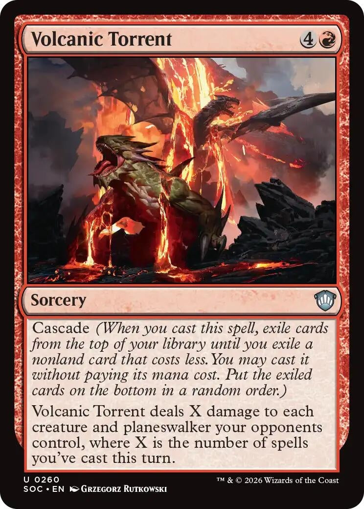 Image for Volcanic Torrent (260) (Commander: Secrets of Strixhaven) - Magic: The Gathering