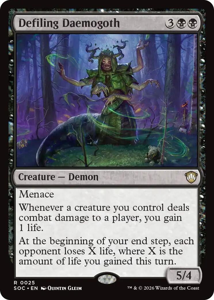 Image for Defiling Daemogoth (25) (Commander: Secrets of Strixhaven) - Magic: The Gathering