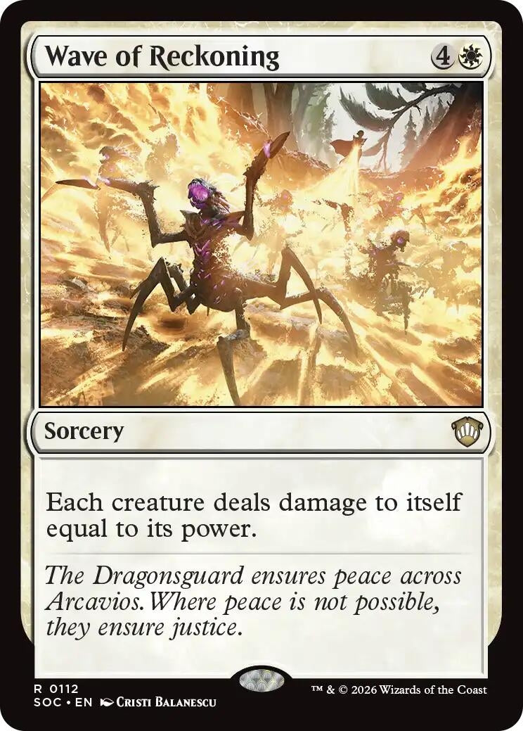 Image for Wave of Reckoning (112) (Commander: Secrets of Strixhaven) - Magic: The Gathering